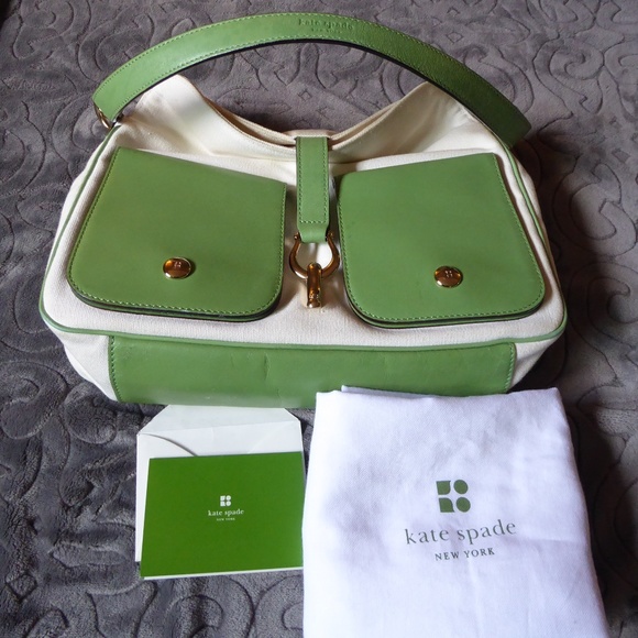 kate spade Handbags - Kate Spade Canvas and Leather Bag